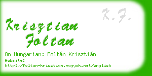 krisztian foltan business card